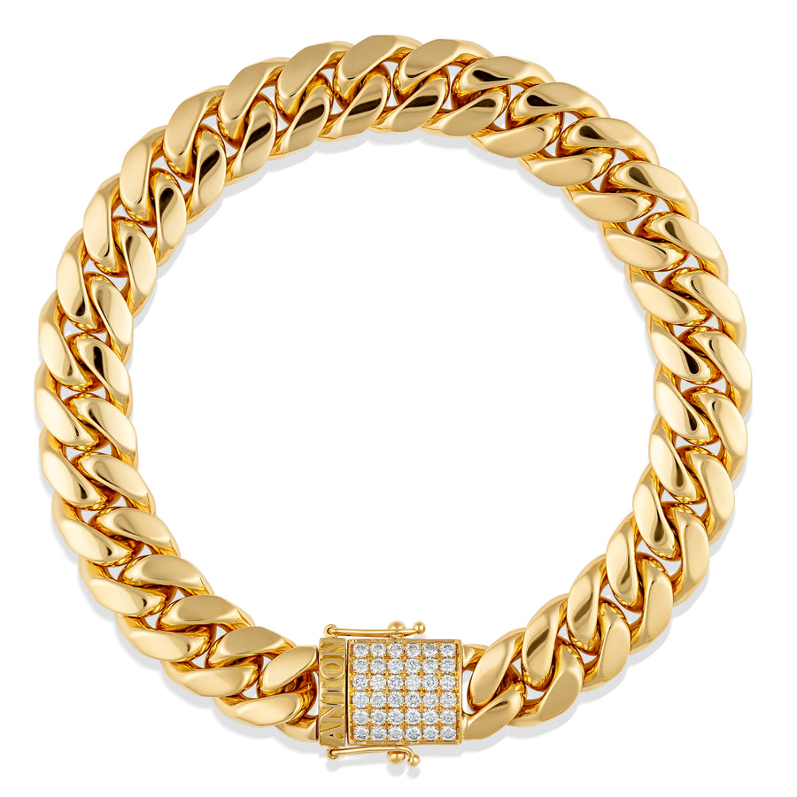 Cuban Link Bracelet 18k Yellow Gold CUBAN-B10-YG-20 ANTON
