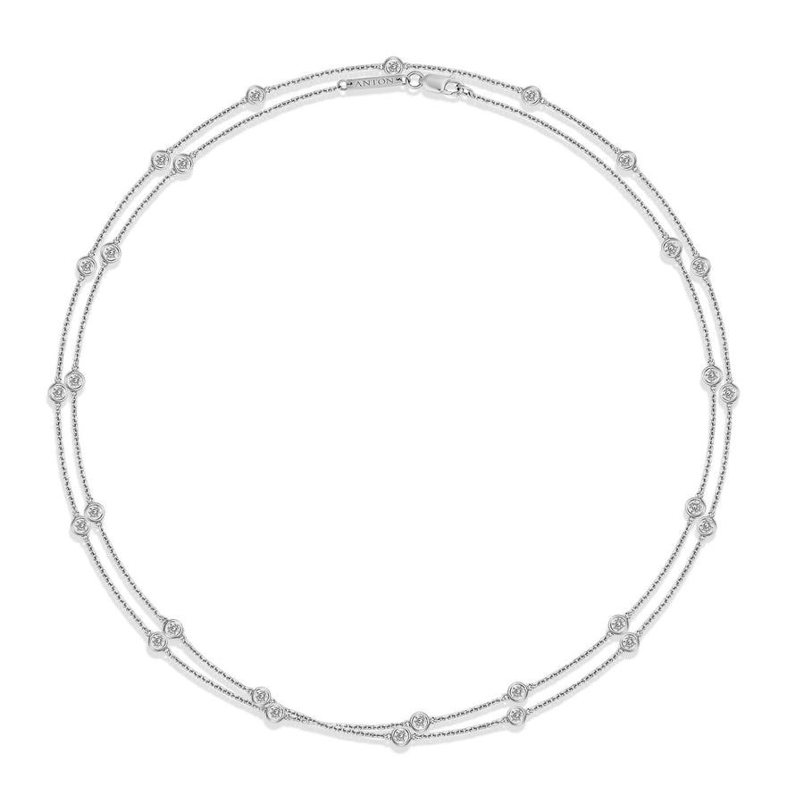 Capri Dreaming™ Dot Chain 1.55CT Long Necklace | White Gold
