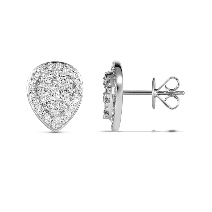 Promise Pear Diamond Earrings | White Gold