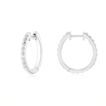 R.08® Motif Hoops | White Gold