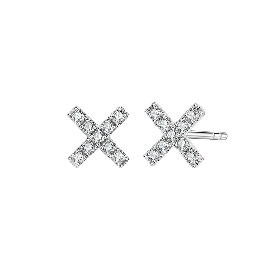 Icon Kiss Diamond Earrings | White Gold