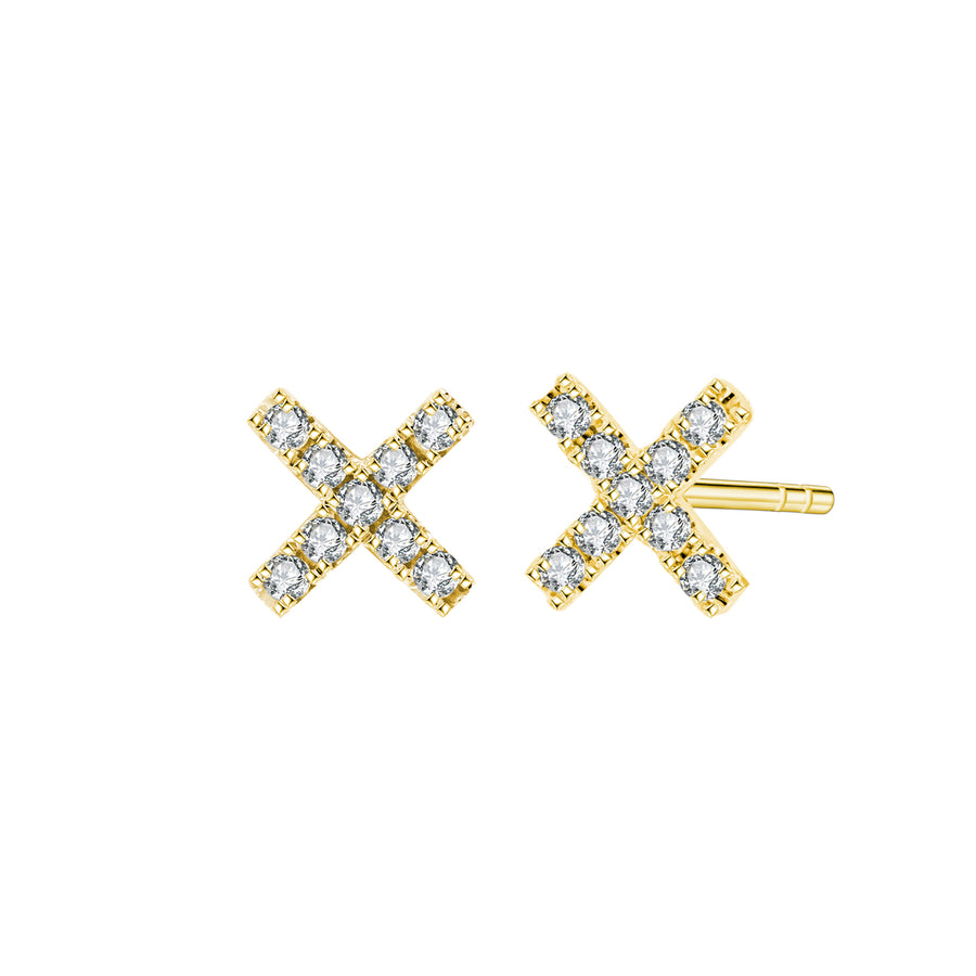 Icon Kiss Diamond Earrings | Yellow Gold