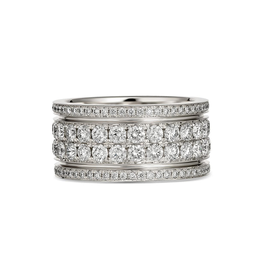 Irving Double Diamond Ring | White Gold