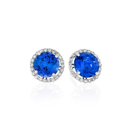Regal Collection® Tanzanite & Diamond Stud Earrings