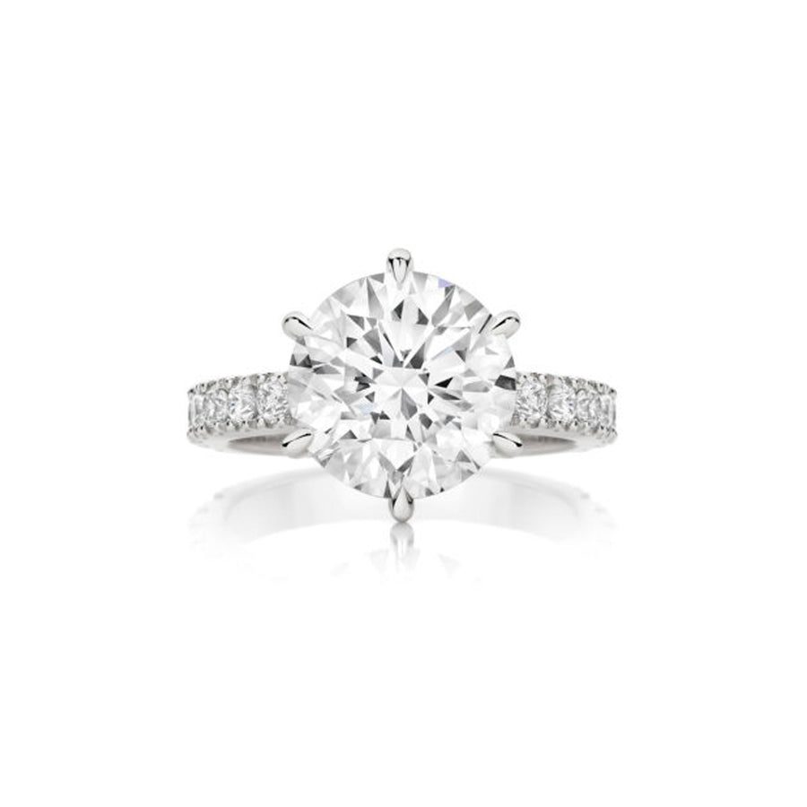Hot Rocks® Collection Round Cut Diamond Solitaire Ring | White Gold