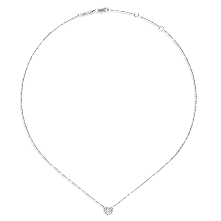 Promise Mini Heart Diamond Necklace | White Gold