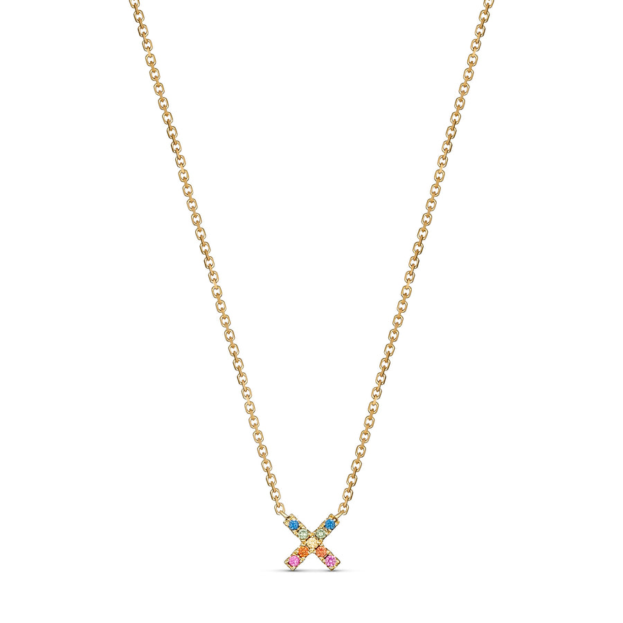 Icon Kiss Rainbow Diamond Necklace | White Gold