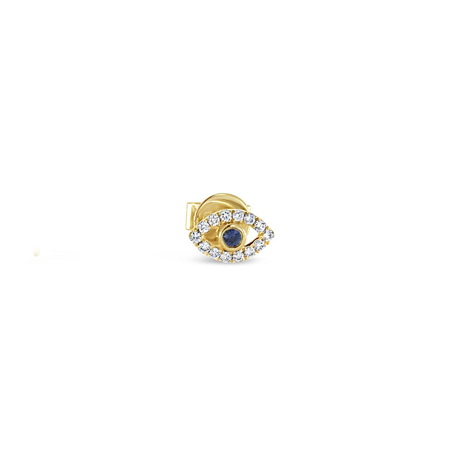 Capri Dreaming® Evil Eye Single Earring | White & Yellow Gold