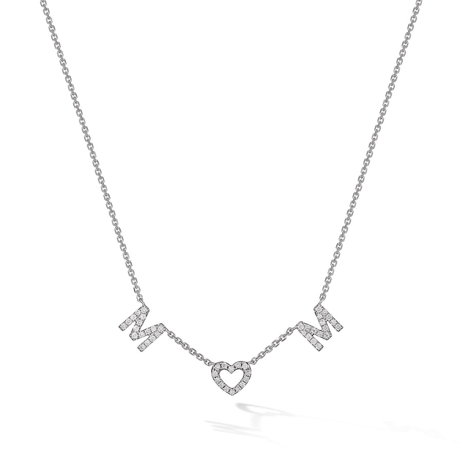 Personalised Pendant Necklace | White Gold