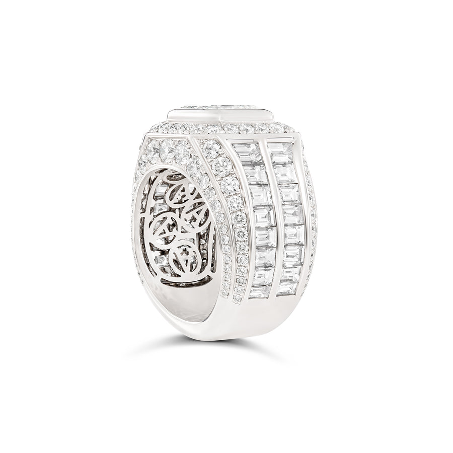Hot Rocks® High Jewellery Men's Diamond Ring | White Gold