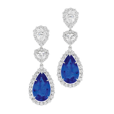 Regal Collection® Tanzanite & Diamond Earrings White Gold