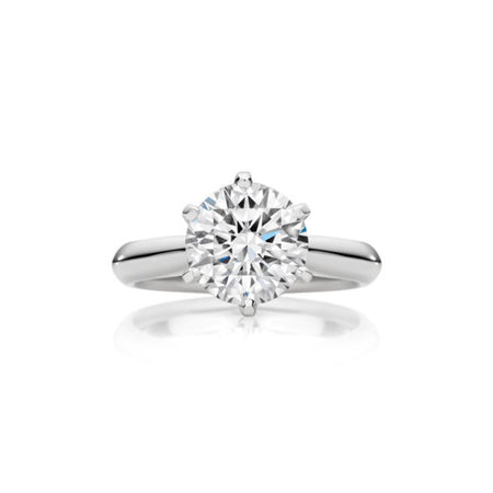 Hot Rocks® Taylor Round Brilliant Cut Diamond Engagement Ring | Platinum