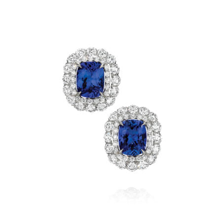 Regal Collection® Tanzanite & Diamond Earrings White Gold