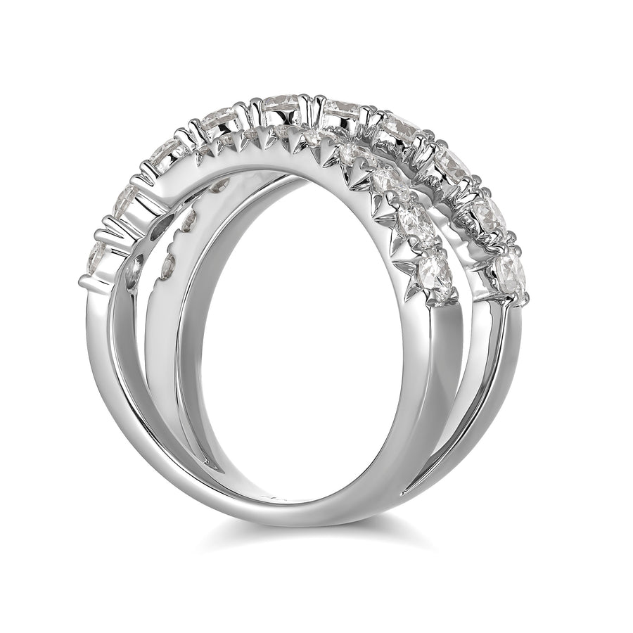 Krisscut Axis Diamond Ring | White Gold