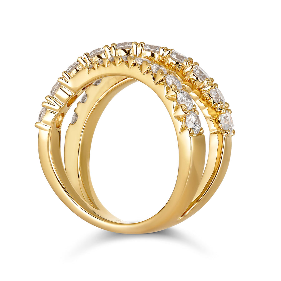 Krisscut Axis Diamond Ring | Yellow Gold