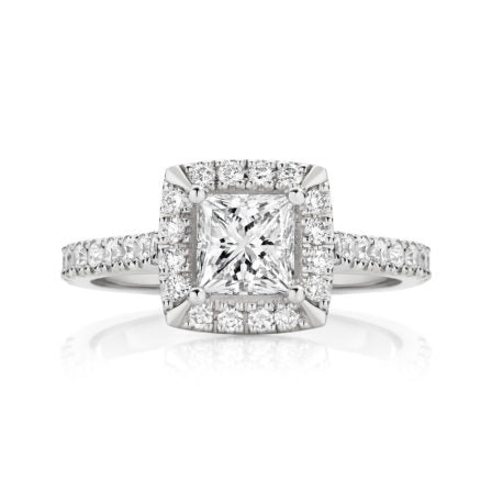 Classic Engagement | Princess Cut Halo Diamond Ring