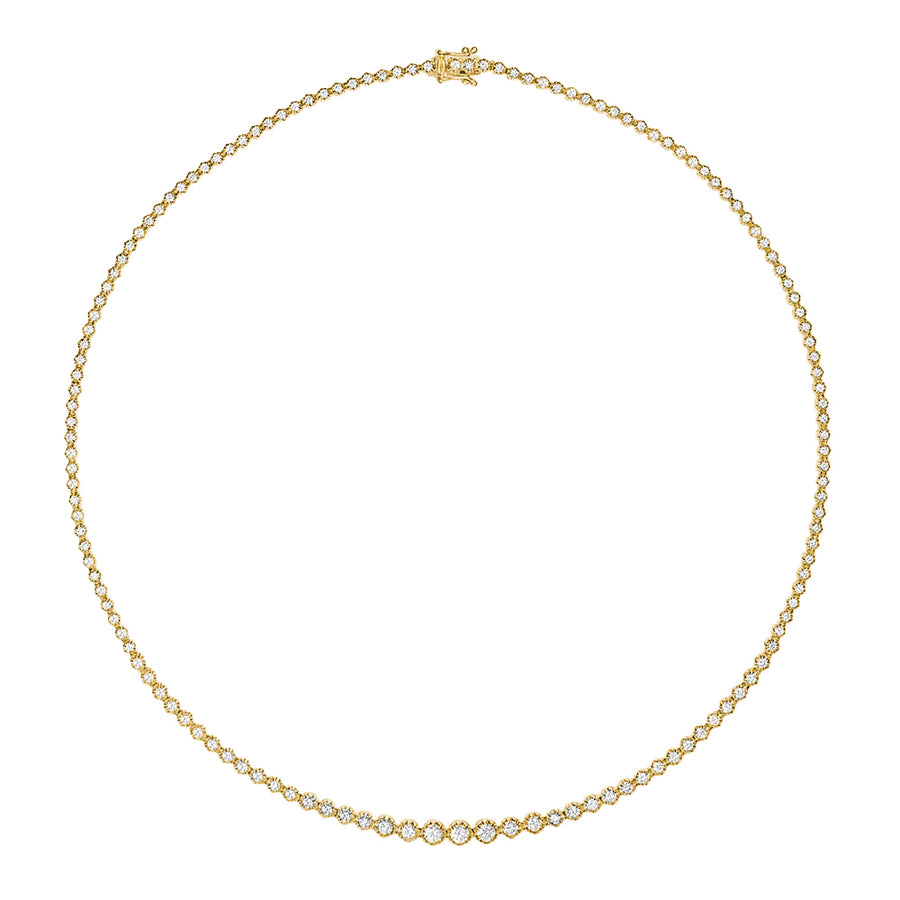 Allure Tennis Diamond Necklace | Yellow Gold