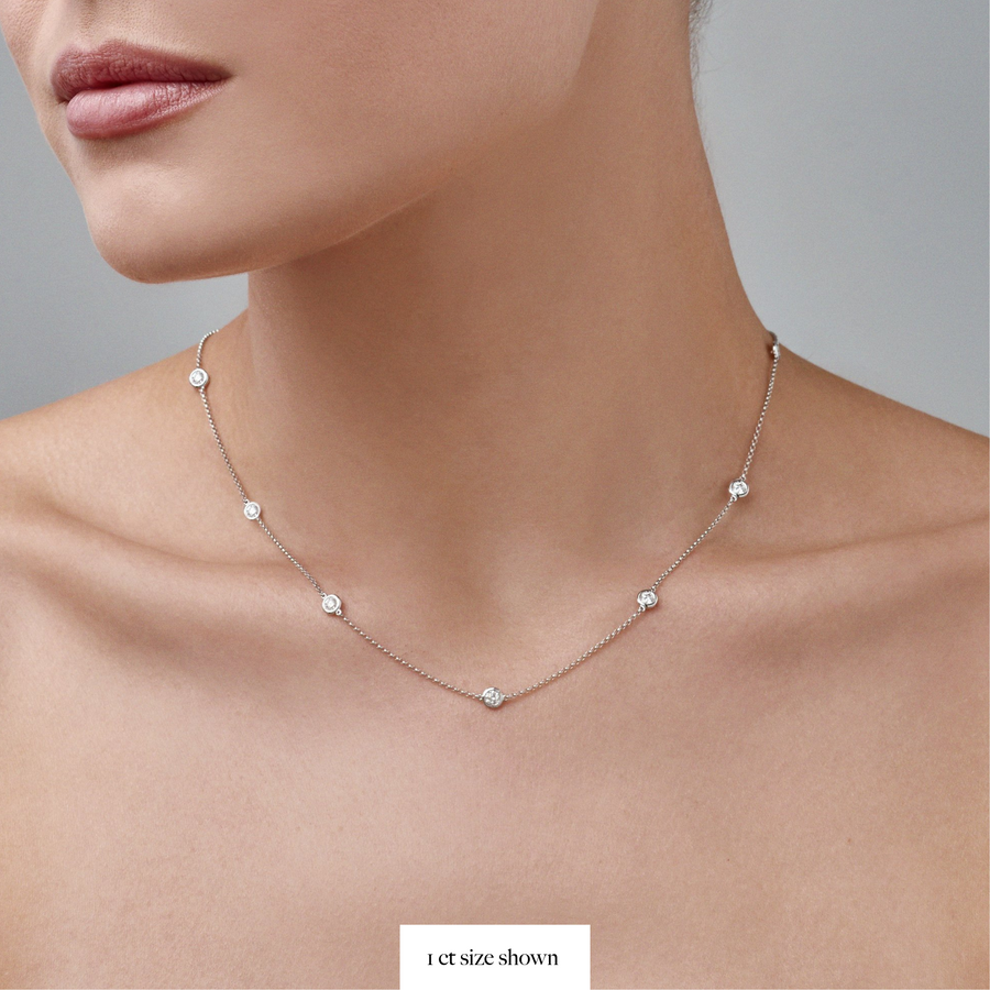 Capri Dreaming™ Dot Chain 0.30CT Necklace | White Gold