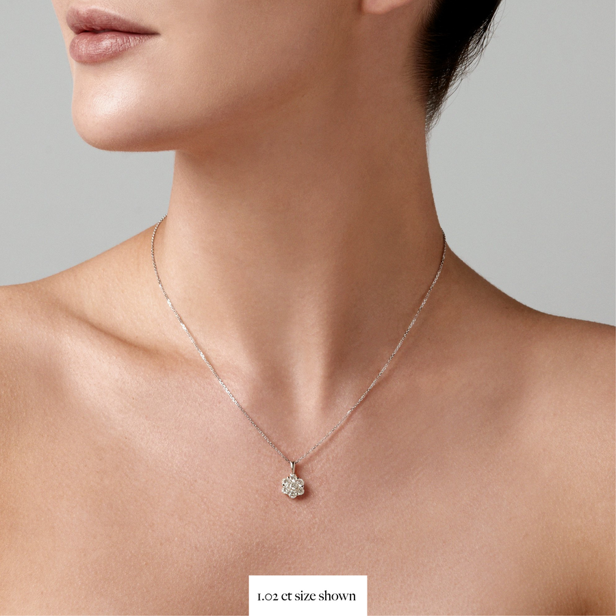 Natural Diamond Accent Daisy Flower Pendant Necklace 14k Rose Gold -  Walmart.com