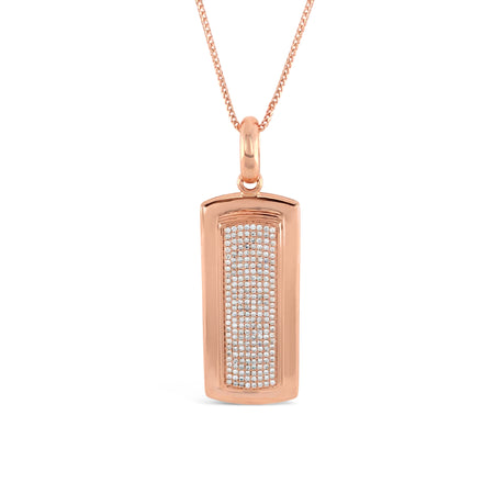 Men's Dog Tag Pendant | 18K Rose Gold