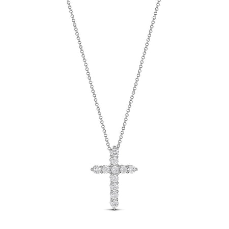 Stella Diamond Cross Necklace | White Gold