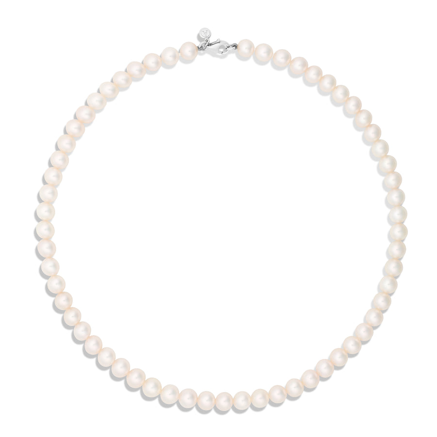 Classic Pearl Necklace | White Gold