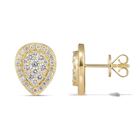 Promise Pear Diamond Earrings | Yellow Gold