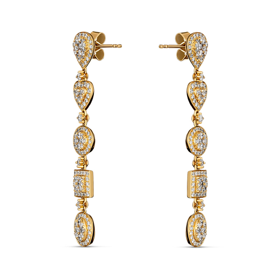 Promise Blushing Bride Pear Drop Earrings | Yellow Gold