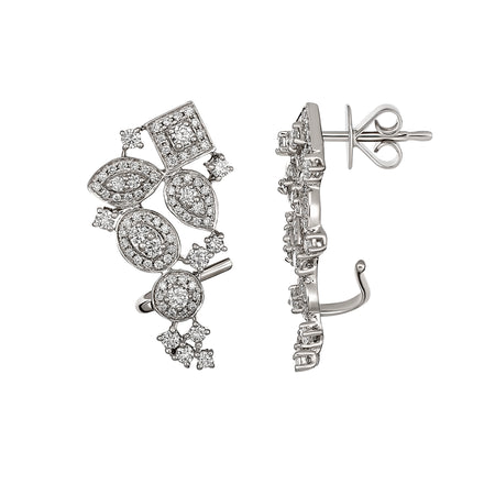 Promise Lilac Crawler Earrings | 18K White Gold