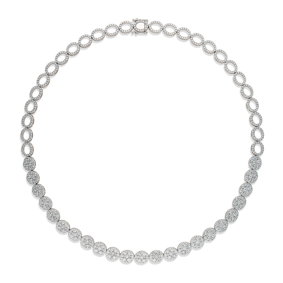 Promise Oval Diamond Collier | White Gold