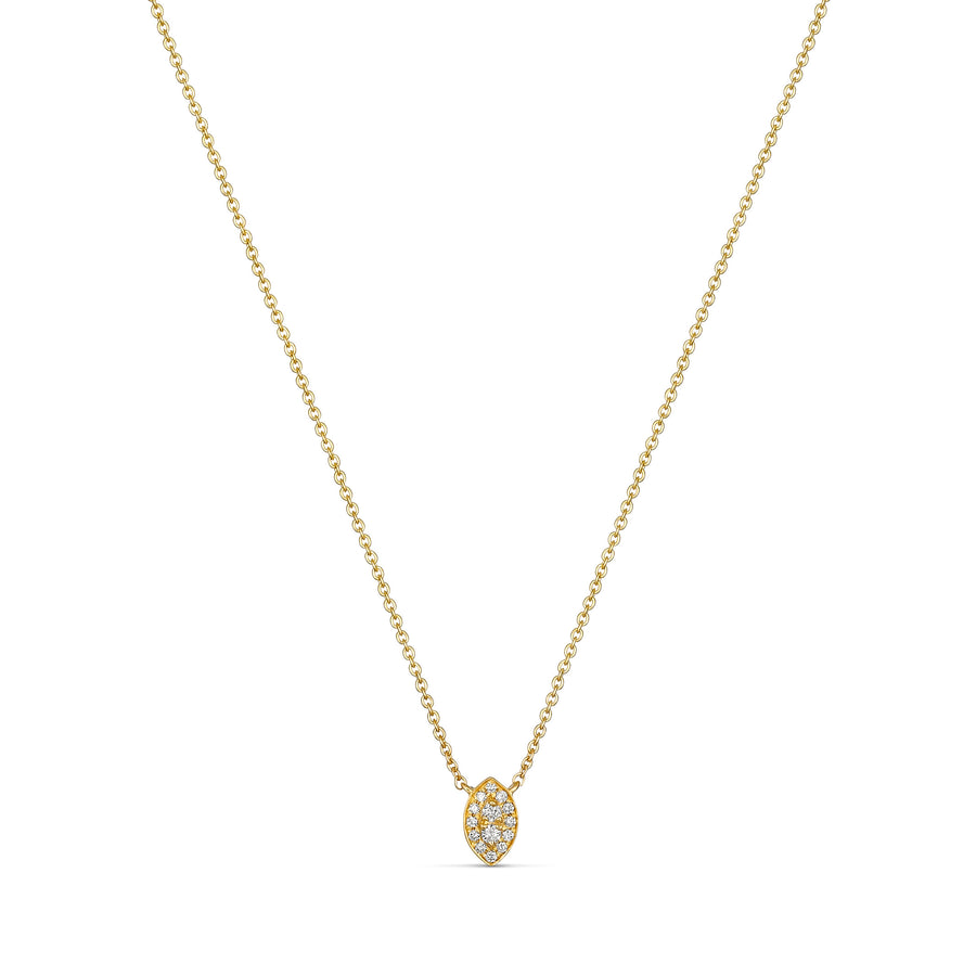 Promise Mini Marquise Diamond Necklace | Yellow Gold
