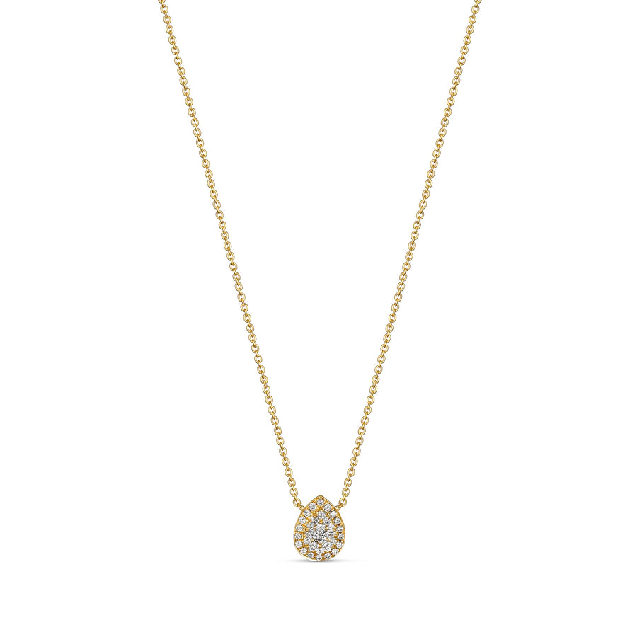 Promise Mini Pear Diamond Necklace | Yellow Gold