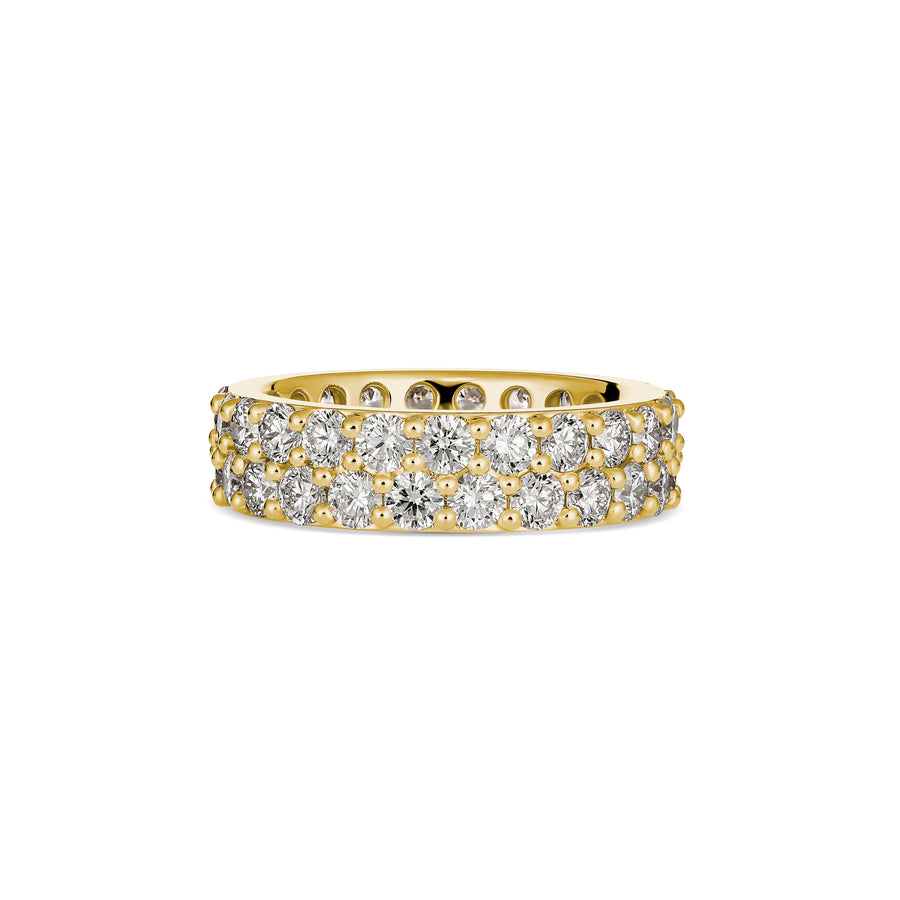 Allure Harmony Double-Row Diamond Ring | Yellow Gold