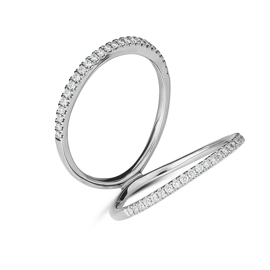 Capri Dreaming™ Acro Diamond Split Ring | White Gold