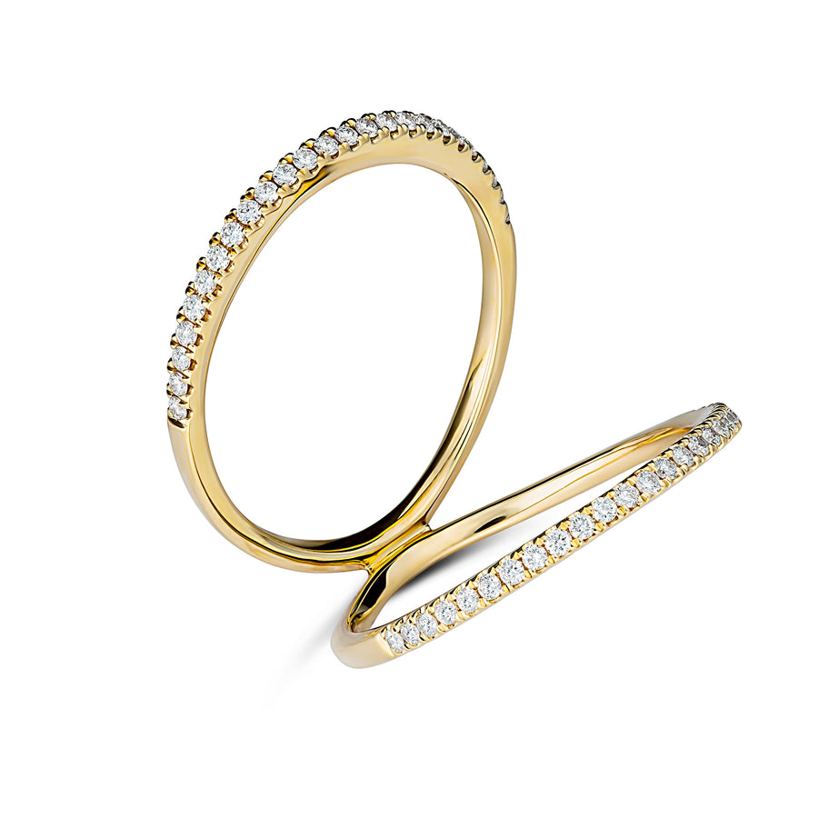 Capri Dreaming™ Acro Diamond Split Ring | Yellow Gold