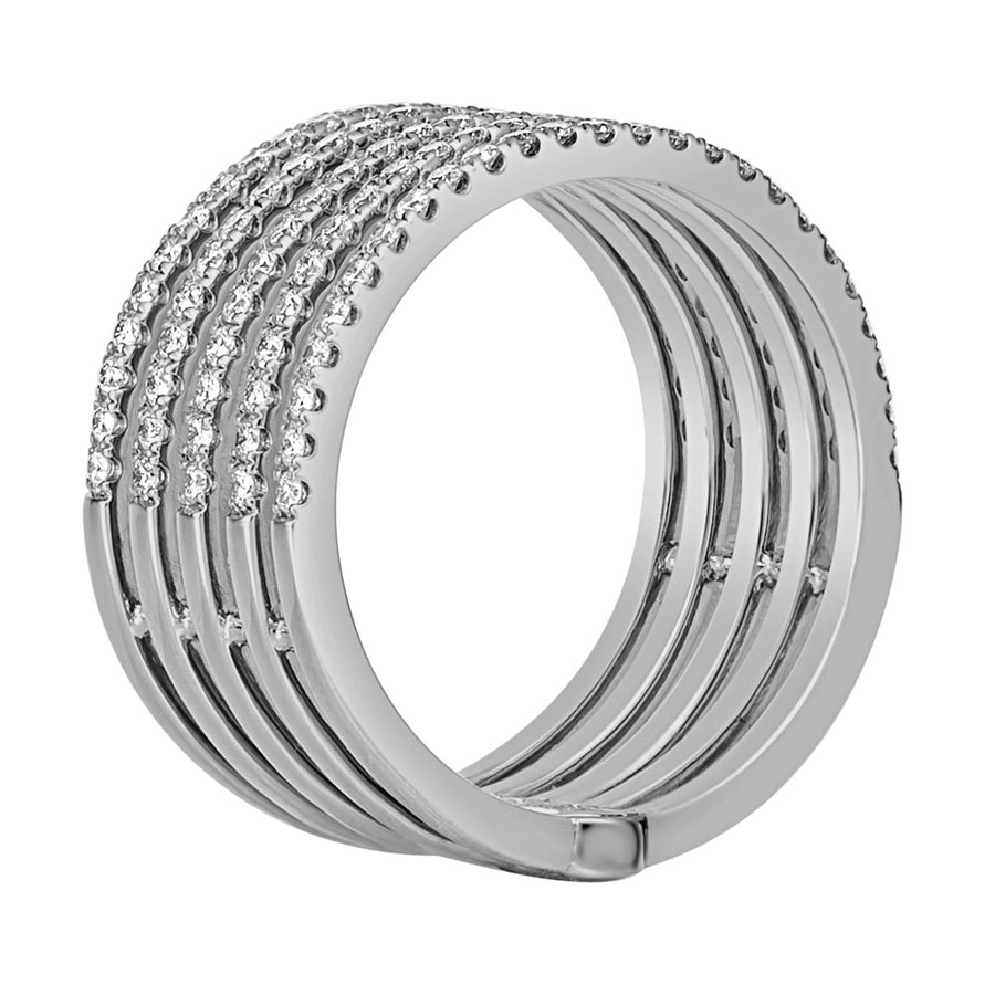 Capri Dreaming® Horizon Multi Row Diamond Ring | White Gold