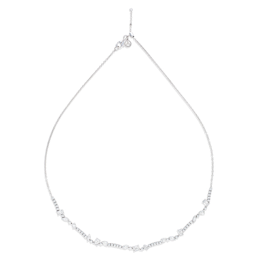 Multi Shape Five Diamond Necklace – Alev Jewelry