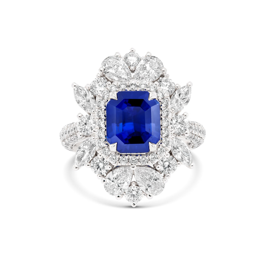 Riviera Cannes Sapphire and Diamond Ring | White Gold
