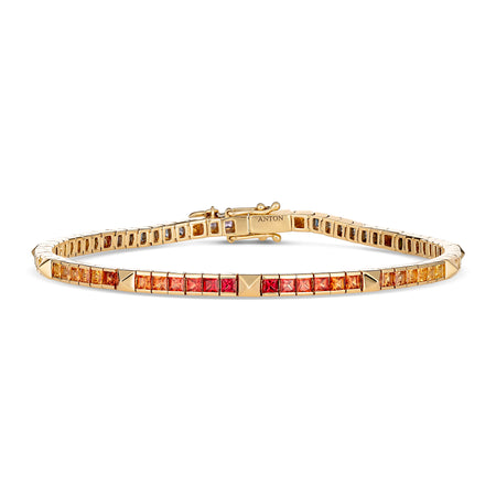 R.08® Une Diamond Sapphire Bracelet | Yellow Gold
