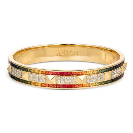 R.08® Deux Rainbow Bangle | Yellow Gold
