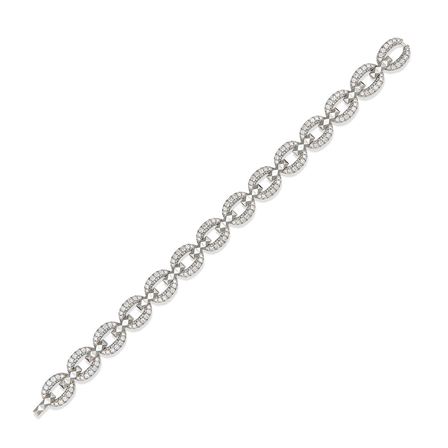 R.08™ Link Diamond Bracelet | White Gold