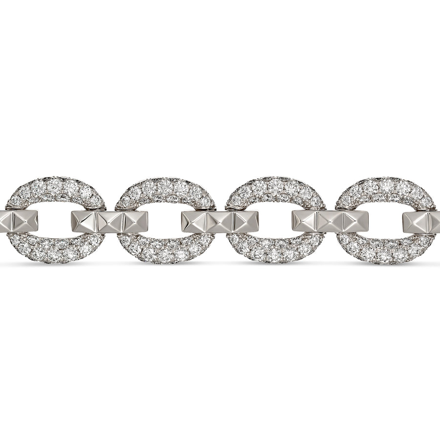R.08™ Link Diamond Bracelet | White Gold