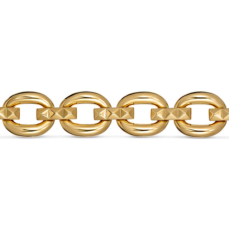 R.08® Link Solid Bracelet | 18K Yellow Gold
