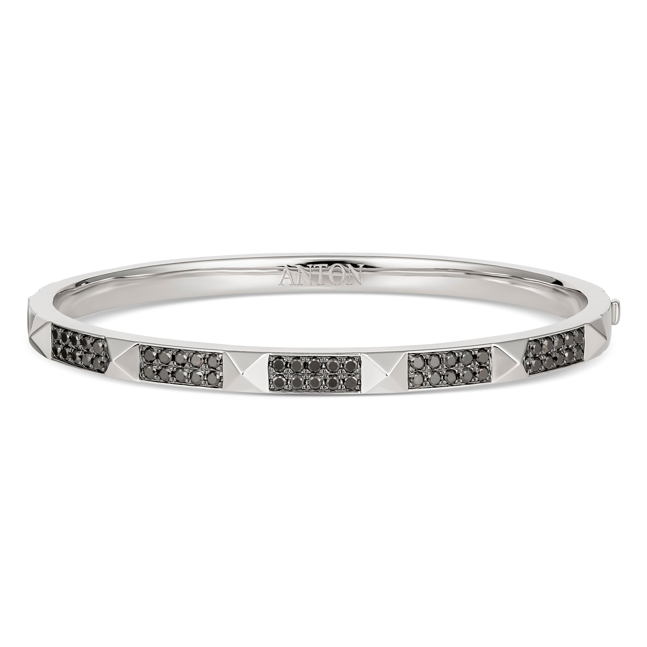 R.08® Deux Black Diamond Bangle | White Gold – ANTON Jewellery