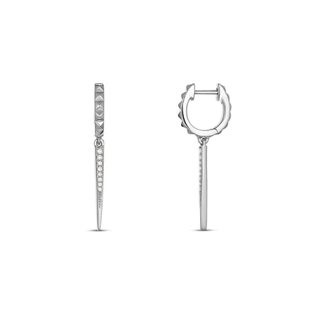 R.08® Pointe Drop Earrings | White Gold