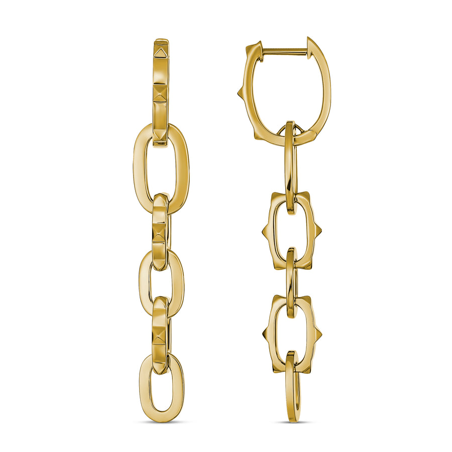 R.08™ Chain Drop Earrings | Yellow Gold