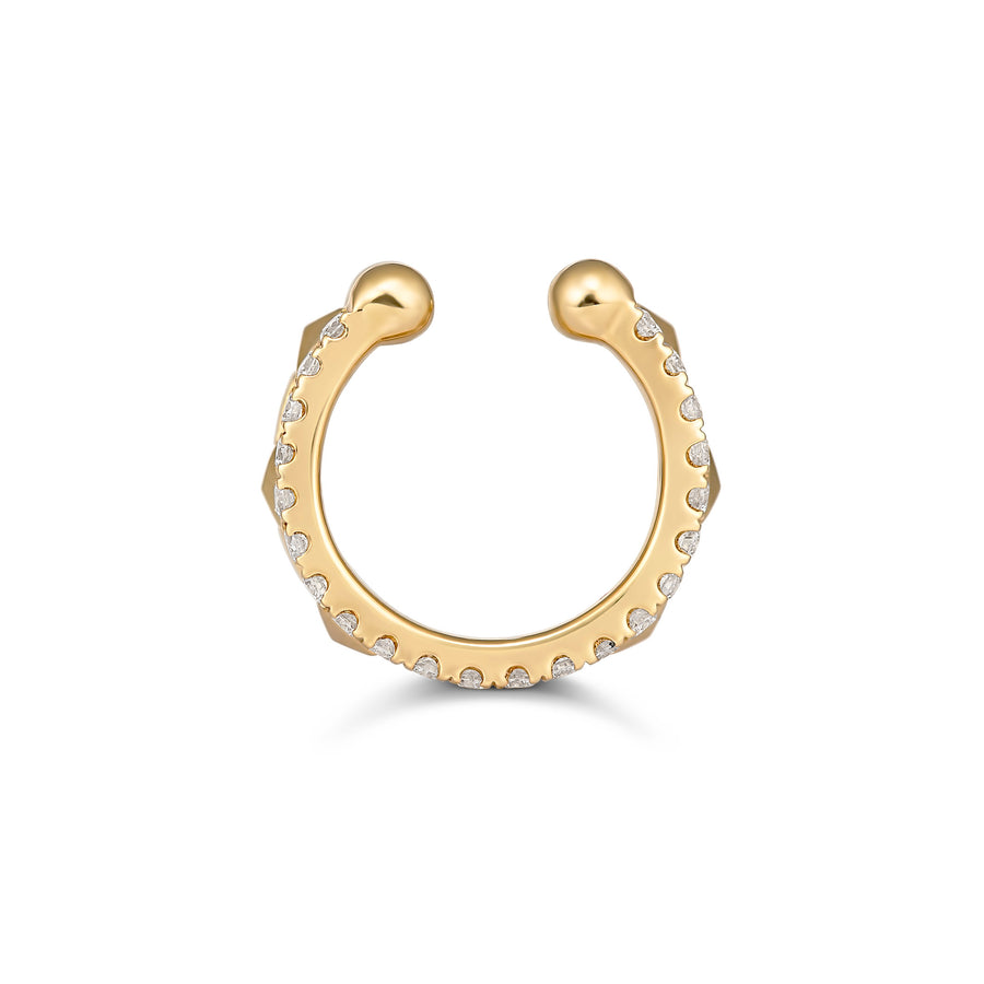 R.08™ Single Ear Cuff with Diamonds | Yellow Gold