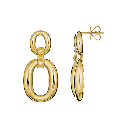 R.08® Link Solid Earrings | Yellow Gold