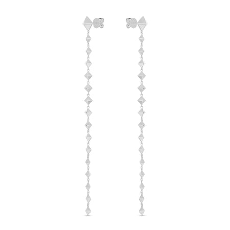 R.08® Matrix Drop Earrings | White Gold