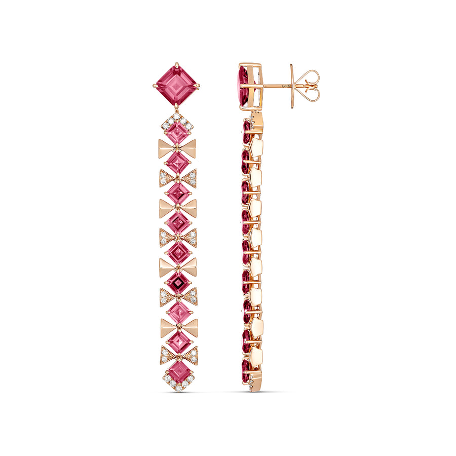 R.08™ Vivant Coloured Gemstone Earrings | Rose Gold